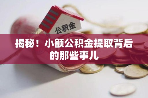 长乐揭秘！小额公积金提取背后的那些事儿