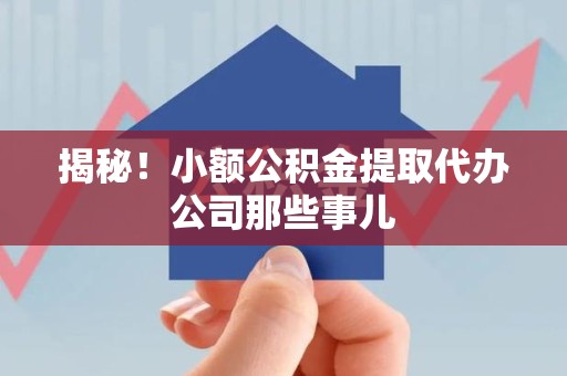 长乐揭秘！小额公积金提取代办公司那些事儿